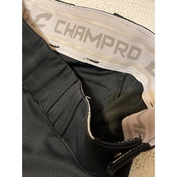 Champro Girls XL‎ Black Softball/Baseball Pants With Elastic Cuffs & Snap Button - Picture 6 of 9